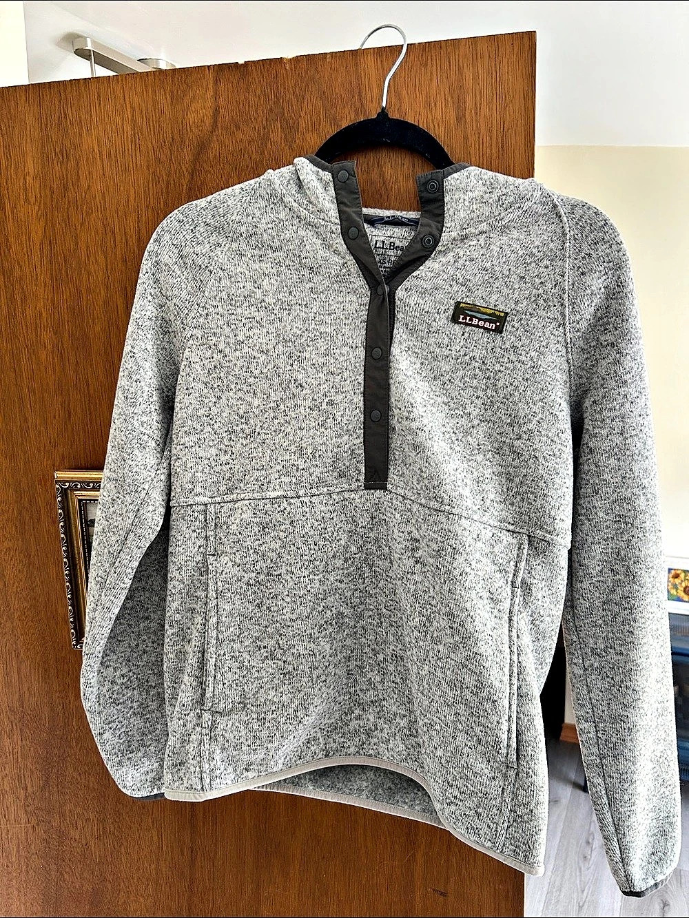 LL Bean Gray Pullover Jacket Like New